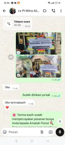 Testimonial Papan Bunga citorek barat